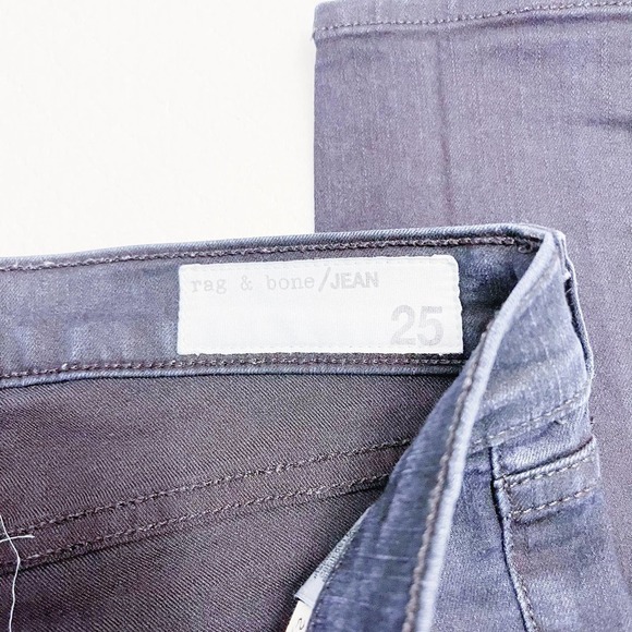 Rag & Bone Legging Skinny Jeans Zippered Midnight SZ25 - Picture 5 of 8